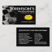 Auto Glas und Reparatur Visitenkarte (Vorne/Hinten)