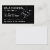 Auto-Glasgeschäfts-Karten Visitenkarte (Vorne/Hinten)
