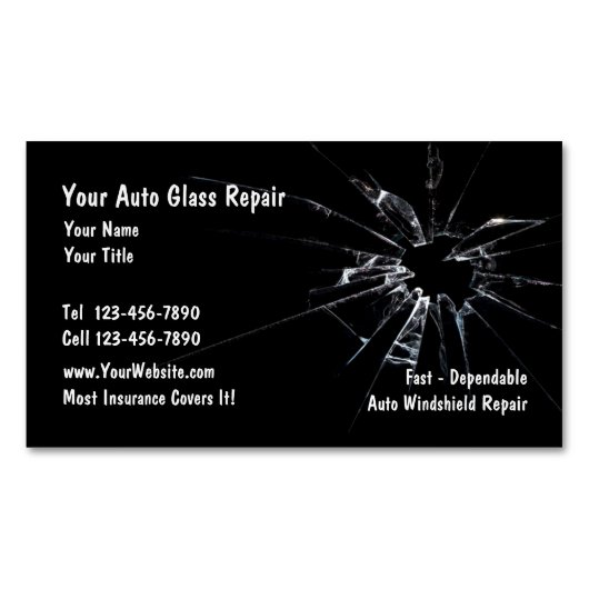 Auto Glasreparatur Magnetische Visitenkarte (Vorderseite)