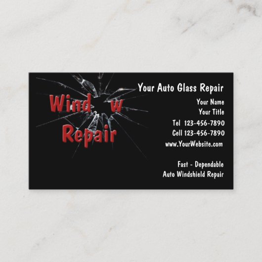 Auto Glasreparatur Visitenkarte (Vorderseite)