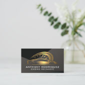 Auto Gold Metallic-Logo | Sportwagen Visitenkarte (Stehend Vorderseite)