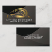 Auto Gold Metallic-Logo | Sportwagen Visitenkarte (Vorne/Hinten)