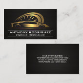 Auto Gold Metallic-Logo Visitenkarte (Vorne/Hinten)
