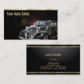 Auto-Händler-Auto-Verkaufs-Vintages Auto elegant Visitenkarte (Vorne/Hinten)