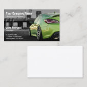 Auto-Händler-Grün-SuperSportwagen-Rückseite Visitenkarte (Vorne/Hinten)
