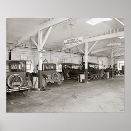 Auto Händler Repair Shop, 1926. Vintages Foto Poster