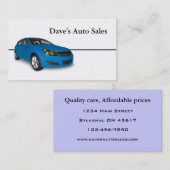 Auto-Händler Visitenkarte (Vorne/Hinten)