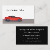 Auto-Händler Visitenkarte (Vorne/Hinten)