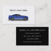 Auto-Händler Visitenkarte (Vorne/Hinten)