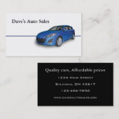 Auto-Händler Visitenkarte (Vorne/Hinten)