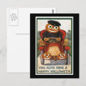 Auto hat ein glückliches Halloween Postkarte (Vorne/Hinten)