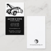 Auto-Hilfe für Schleppschlepper Visitenkarte (Vorne/Hinten)