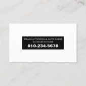 Auto-Hilfe für Schleppschlepper Visitenkarte (Rückseite)