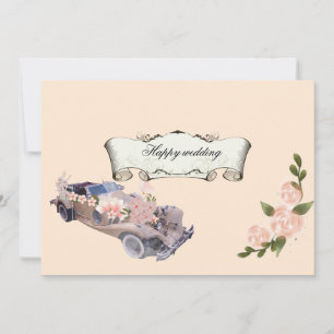 Auto-Hochzeit Navy Floral Brautparty & Rezept Alle Einladung