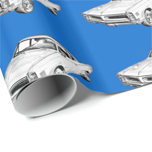 Auto-Illustration 1966 Pontiacs Le Mans Geschenkpapier (Rolleneckpunkt)