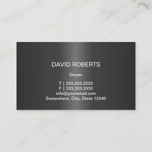 Auto im Detail Auto Automotive Beruflich Black Visitenkarte (Rückseite)