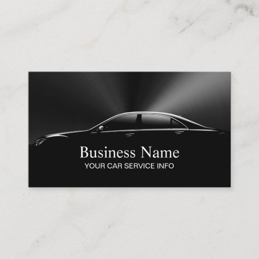 Auto im Detail Auto Automotive Beruflich Black Visitenkarte (Vorderseite)