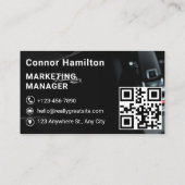 Auto im Detail Auto Automotive Beruflich QR-Code Visitenkarte (Rückseite)