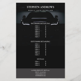 Auto im Detail Auto-Reinigungspreisliste Flyer