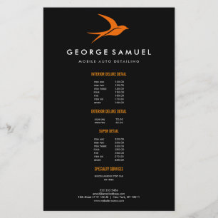 Auto im Detail Auto Repair Shop Flying Bird-Logo Flyer