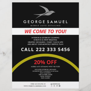 Auto im Detail   Auto Repair Shop Flying Bird-Logo Flyer