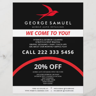 Auto im Detail Auto Repair Shop Flying Bird-Logo Flyer