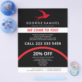 Auto im Detail | Auto Repair Shop Flying Bird-Logo Flyer (Einzeln)