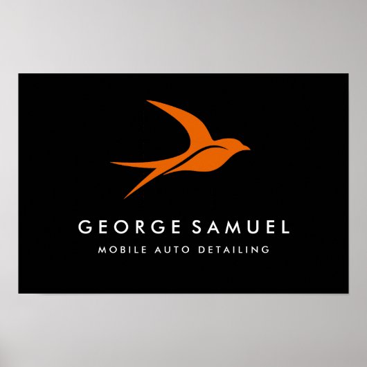 Auto im Detail | Auto Repair Shop Flying Bird-Logo Poster (Vorne)