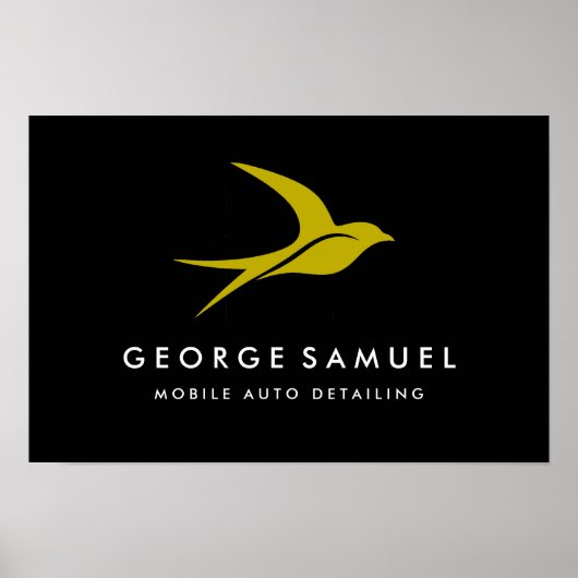 Auto im Detail | Auto Repair Shop Flying Bird-Logo Poster (Vorne)