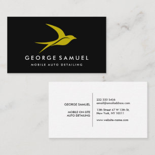 Auto im Detail Auto Repair Shop Flying Bird-Logo Visitenkarte