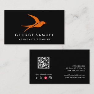 Auto im Detail   Auto Repair Shop Flying Bird-Logo Visitenkarte