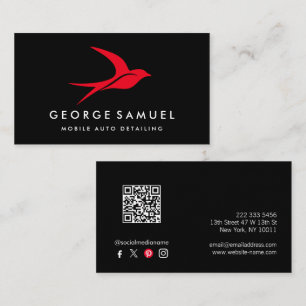 Auto im Detail Auto Repair Shop Flying Bird-Logo Visitenkarte