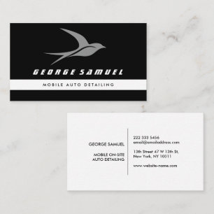 Auto im Detail   Auto Repair Shop Flying Bird-Logo Visitenkarte