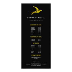 Auto im Detail Auto Repair Shop Flying Bird-Logo Werbekarte
