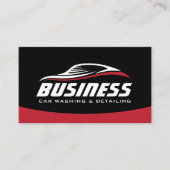 Auto im Detail Auto Reparatur Black Red Automotive Visitenkarte (Vorderseite)
