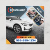 Auto im Detail Auto Reparatur Mietwagen Auto Quadratische Visitenkarte (Vorderseite)
