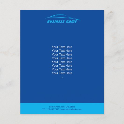 Auto im Detail Auto Reparatur Moderne blaue Automo Flyer (Vorne)