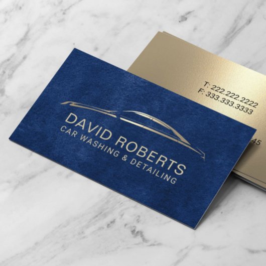 Auto im Detail Auto Reparatur Navy Velvet Visitenkarte