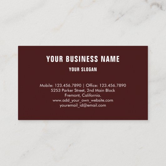 Auto im Detail Auto Wash Automotive Black & Red Visitenkarte (Rückseite)