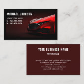 Auto im Detail Auto Wash Automotive Black & Red Visitenkarte (Vorne/Hinten)