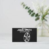 Auto im Detail Auto Wash Automotive Black Visitenkarte (Stehend Vorderseite)