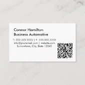 Auto im Detail Auto Wash Black qr-Code Visitenkarte (Rückseite)