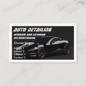 Auto im Detail Auto Wash Black qr-Code Visitenkarte (Vorderseite)