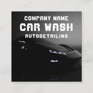 Auto im Detail Auto Wash QR Code Quadratische Visitenkarte