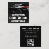 Auto im Detail Auto Wash QR Code Quadratische Visitenkarte (Vorne/Hinten)