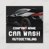 Auto im Detail Auto Wash QR Code Quadratische Visitenkarte (Vorderseite)