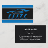 Auto im Detail Auto Wellness-Center Modernes Black Visitenkarte (Vorne/Hinten)