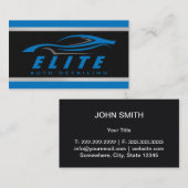 Auto im Detail Auto Wellness-Center Modernes Black Visitenkarte (Vorne/Hinten)