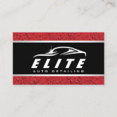 Auto im Detail Auto Wellness-Center Schwarz & Rote Visitenkarte (Vorderseite)