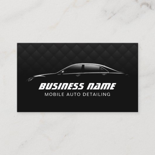 Auto im Detail Automotive Luxury Black Car Visitenkarte (Vorderseite)